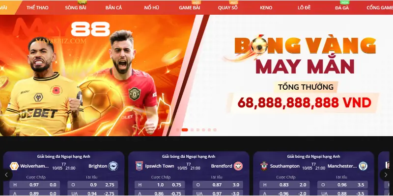 MAY88 - Nhà cái nổi bật trên thị trường đấu cược online