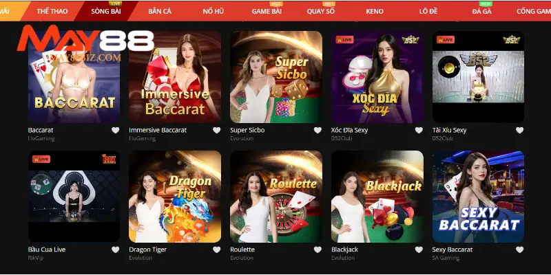 Giới thiệu MAY88 cùng list danh mục cá cược thông dụng