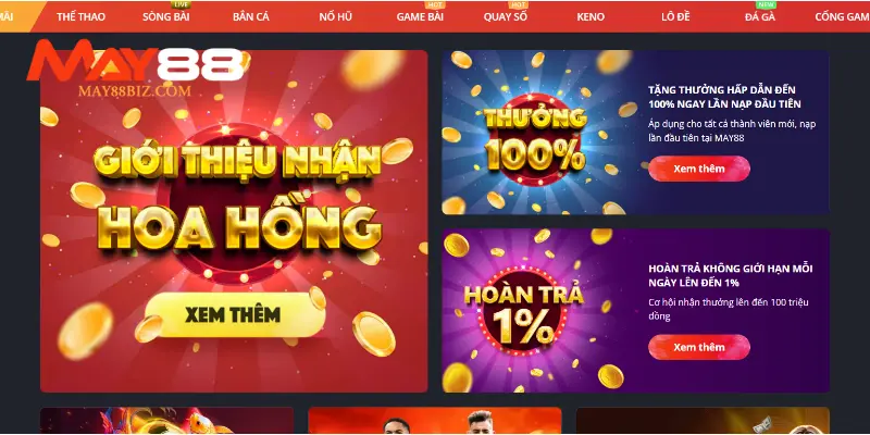 Khuyến mãi hoàn trả là một chương trình nhân văn của MAY88